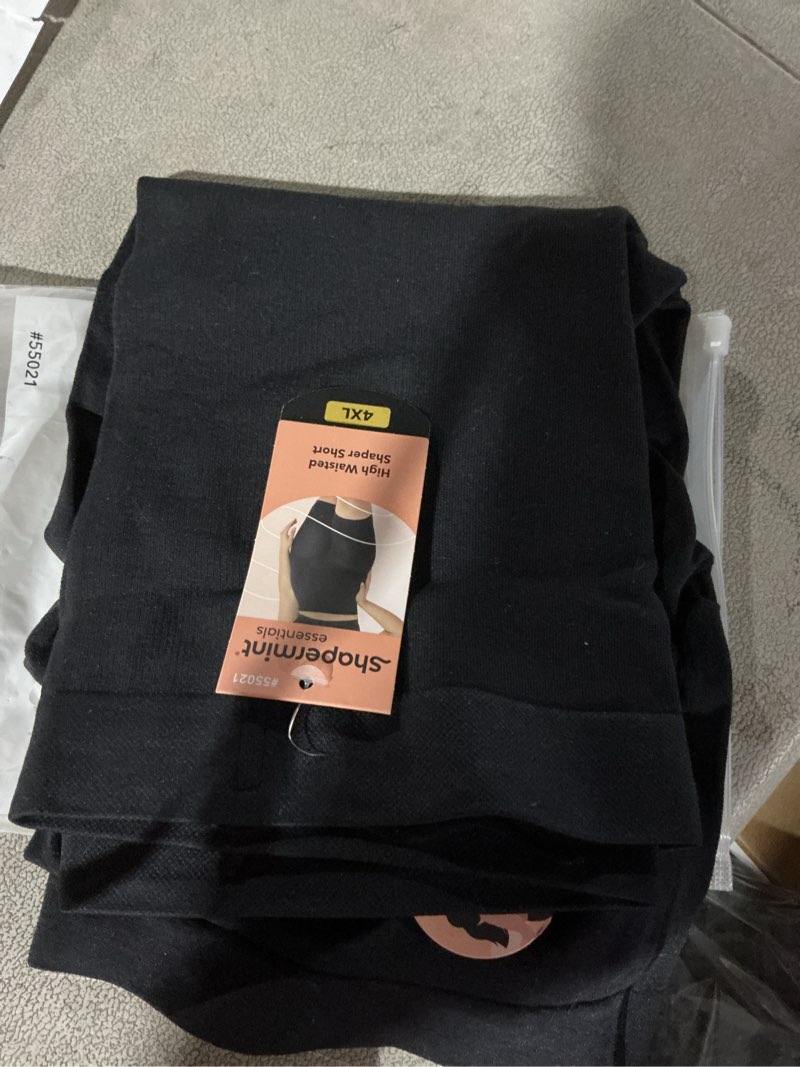 Condition photo showing New/Like New for SHAPERMINT Shapewear for Women - High-Waisted Shapewear Tummy Control Shorts, Thigh Slimmer, Underwear for Women 4X-Large Black