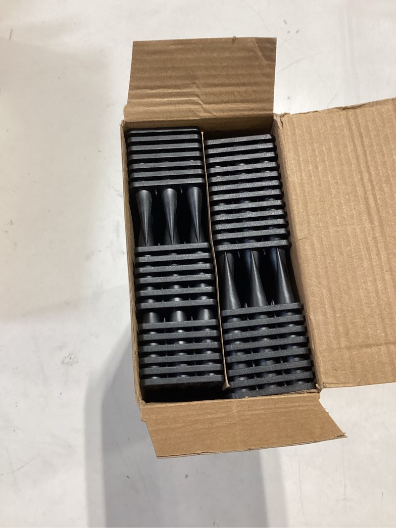 Condition photo showing Good Condition for borhood bird spikes, 40 pack pigeon deterrent for small birds raccoon cats defender for outside to keep squirrel away, plastic fence spike for railing and roof-black black 40