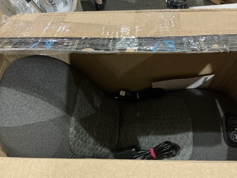Condition photo showing Good Condition for 3 in 1 back massager, electric lumbar support pillow, triple fusion back massager for pain relief deep tissue, with traction, vibration & heat and against for lower backs&spine support black