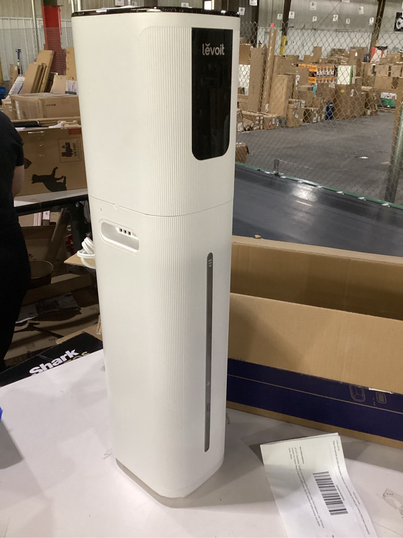 Condition photo showing Good Condition for Not tested!!! LEVOIT OasisMist 1000S (10L) Smart Humidifier for Home Large Room Bedroom, Last 100 Hours Suitable for Indoor Plant, Cover up to 600ft², Easy Top Fill, Remoter & Voice Control, Auto Mode, Quiet, White Smart Cool Mist Humidifier 10L