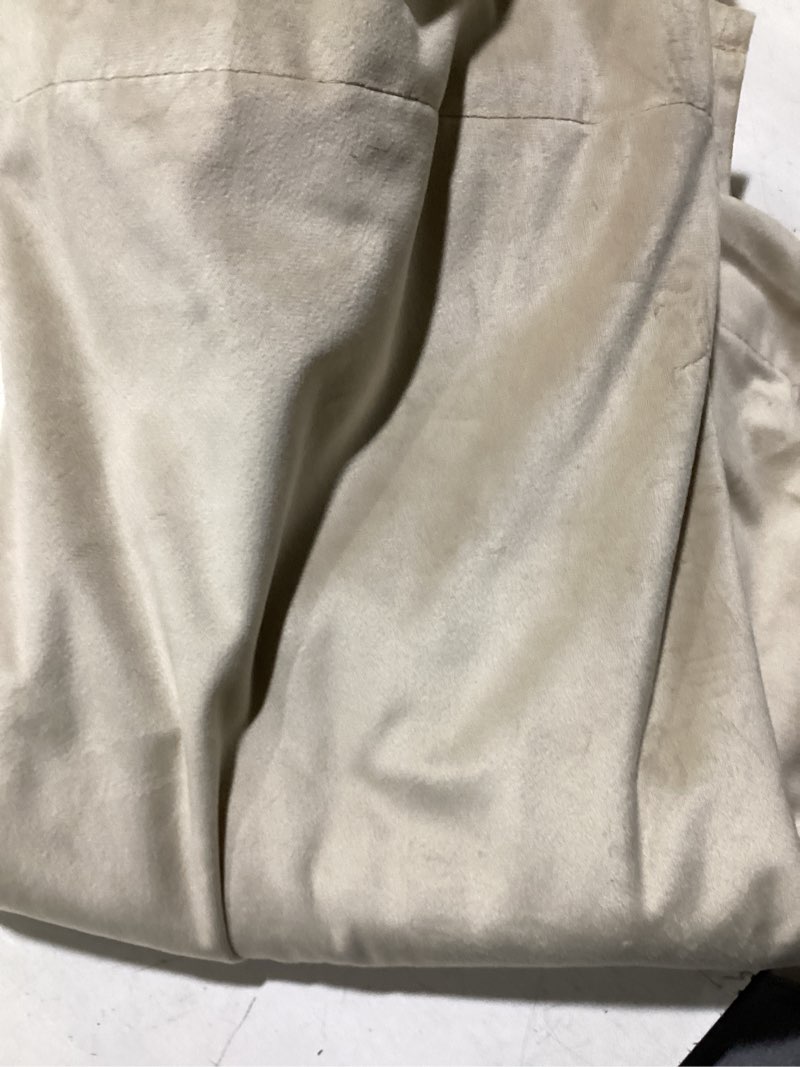 Condition photo showing Good Condition for miulee velvet curtains 90 inches 2 panels - luxury blackout curtains for bedroom living room thermal insulated super soft window drapes rod pocket & back tab, camel beige, w52 x l90 inch 52"w x 90"l (pack of 2) camel beige