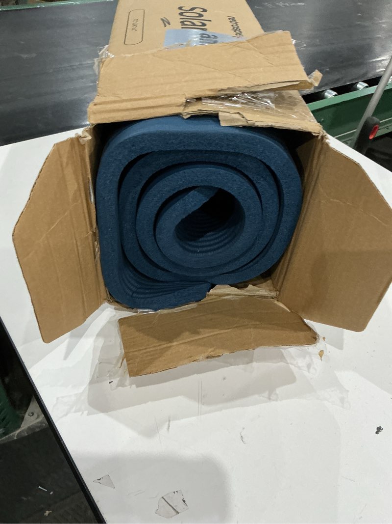 Condition photo showing New/Like New for retrospec solana yoga mat 1" thick w/nylon strap for men & women - non slip exercise mat for home yoga, pilates, stretching, floor & fitness workouts ocean blue 1 inch