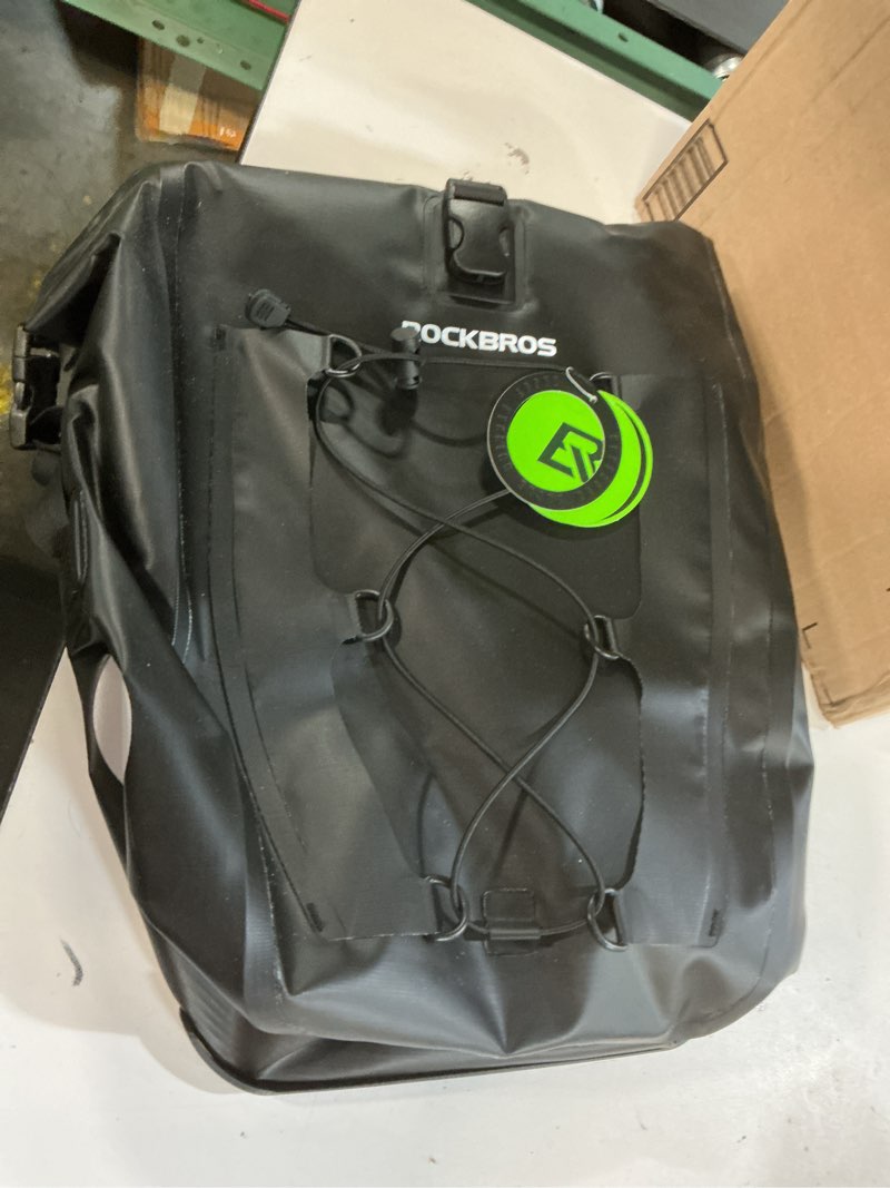 Condition photo showing Good Condition for rockbros bike panniers waterproof rear rack bag max 30l large capacity for cycling traveling commuting black*1