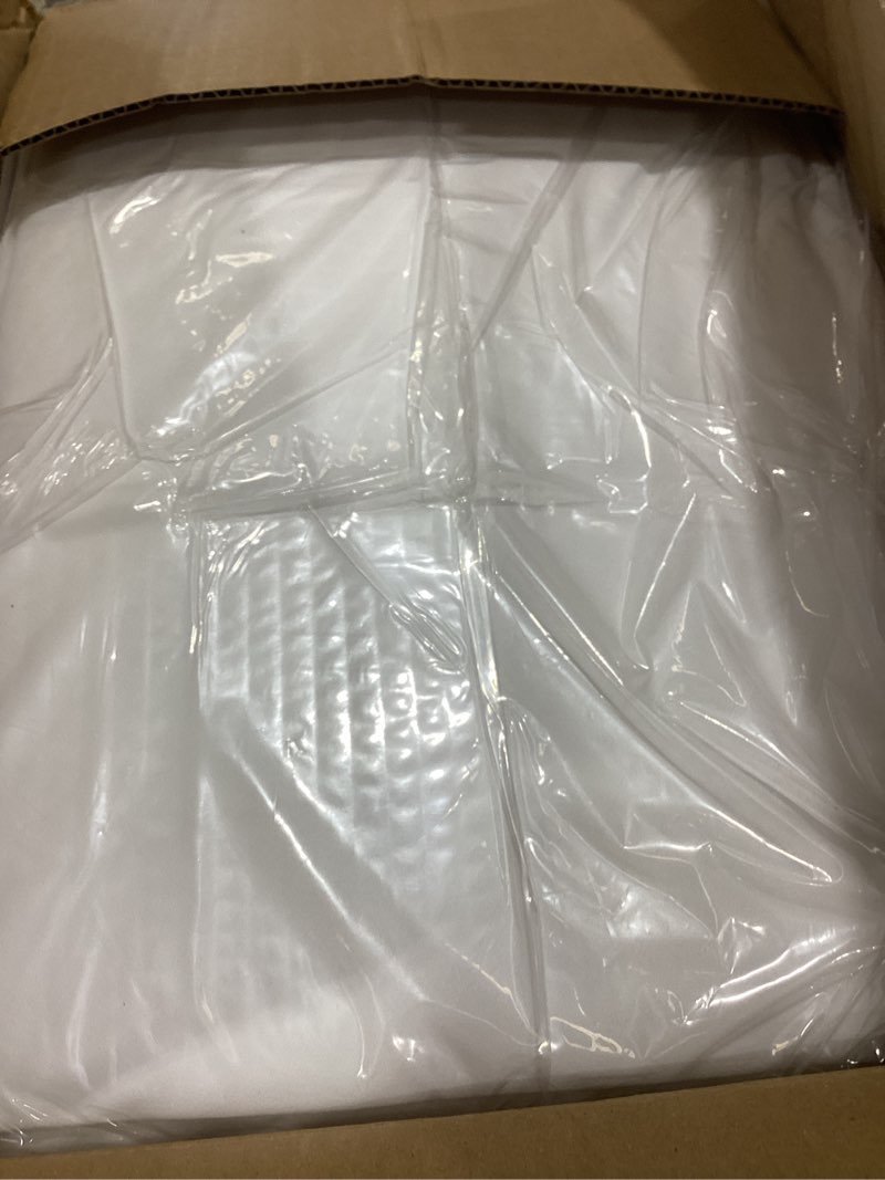 Condition photo showing Good Condition for 10 pack white round tablecloths, 120 inch stain resistant and wrinkle polyester fabric washable table clothes cover for kitchen dining, wedding, reception banquet, birthday party, buffet restaurant white 120 in round, 10 pack