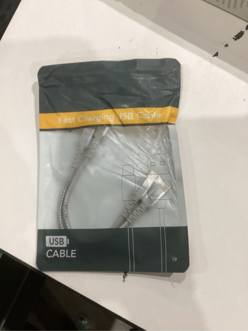 Condition photo showing Good Condition for 6 Inch USB C Cable for iPhone 16/15 Pro/Max, 2Pack 0.5FT USBC to USBC Cord Type C Fast Charging 60W for Samsung Galaxy S25, USB C Cable Short 0.5 Feet Silver