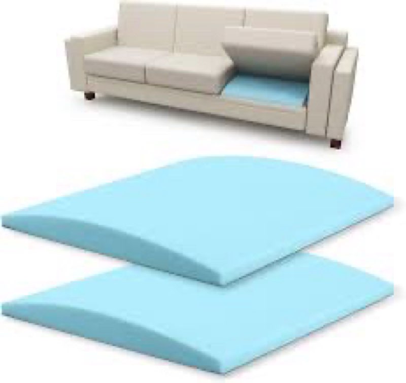 3pcs 22 x 22 x 2.4 in large size couch cushion support for sagging seat, 40d arc sofa cushion suppor