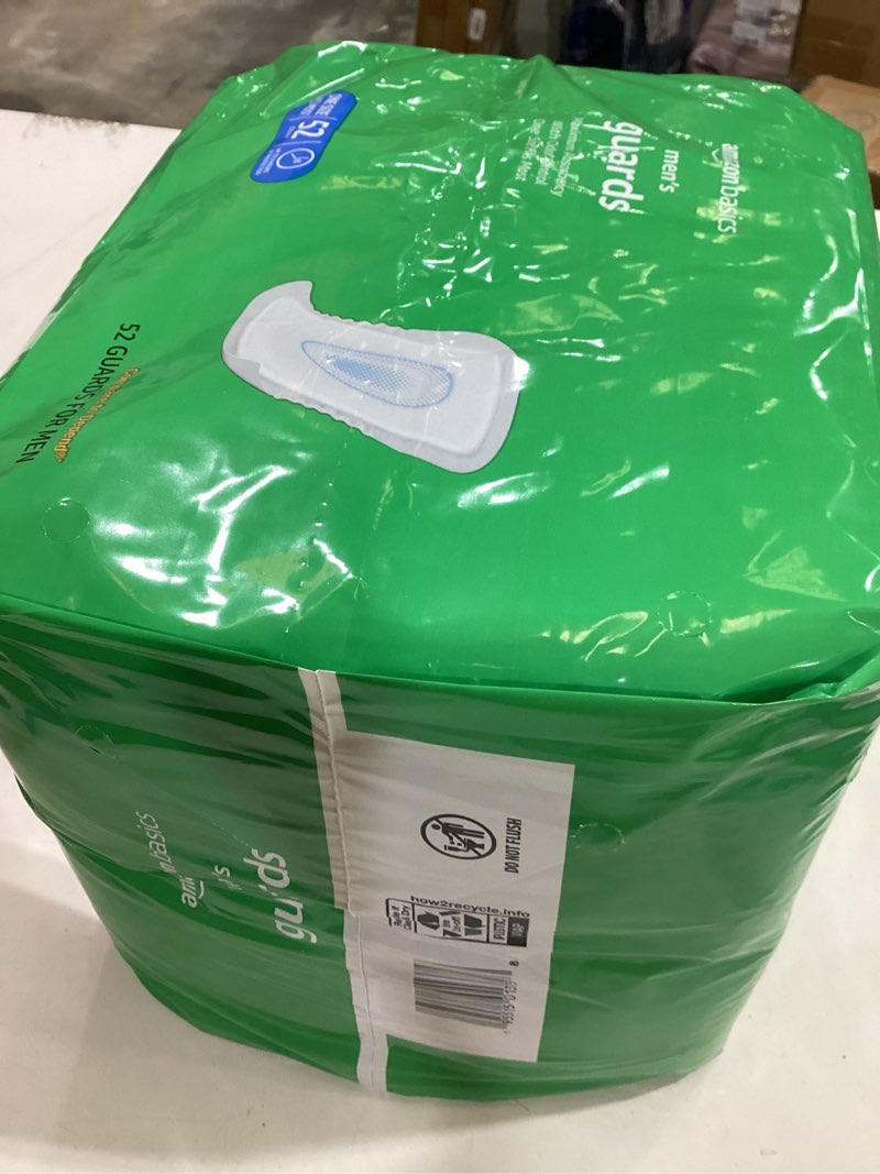 Condition photo showing Good Condition for amazon basics men's incontinence guards, maximum absorbency, 52 count, (1 pack of 52)