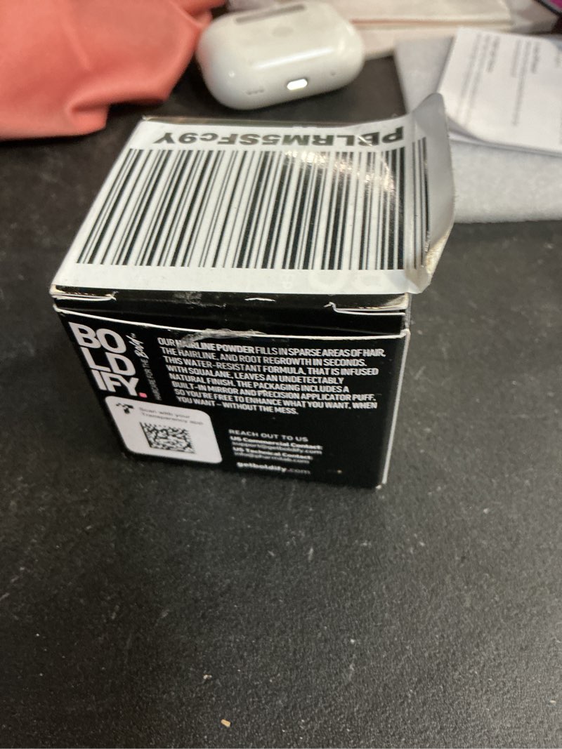 Condition photo showing New/Like New for BOLDIFY Hairline Powder - Root Touch Up Hair Color for Gray Coverage - Bald Spot Concealing Hair Powder for Women & Men - 24-Hour Stain-Proof - Light Brown