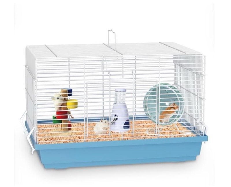 hamster cages, small animal travel cages - ideal for temporarily transporting or carrying hamsters, guinea pigs, rats, parrots, birds, squirrels and other small animals. medium blue 