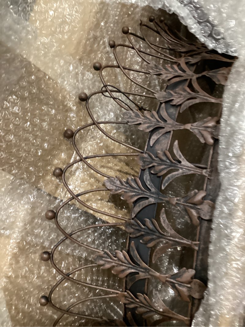 Condition photo showing Good Condition for creative co-op metal curtain crown rust