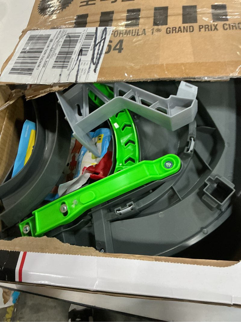 Condition photo showing As Is for Hot Wheels Toy Car Track Set, Formula 1 Grand Prix Circuit Track Set with 3 1:64 Scale Die-Cast Toy Cars, Two Modes of Racing with a Motorized Booster