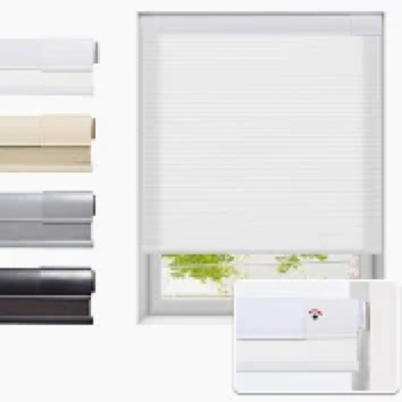Tonature No Drill Cellular Shades for Indoor Windows, Thermal Insulating & Noise Reducing Honeycomb 