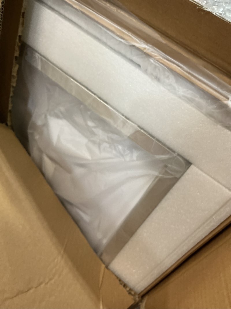 Condition photo showing New/Like New for 28x36 led bathroom mirror, lighted bathroom vanity mirror with stepless dimmable, 3 colors, anti-fog, front and back lighted mirror for wall 36"l x 28"w
