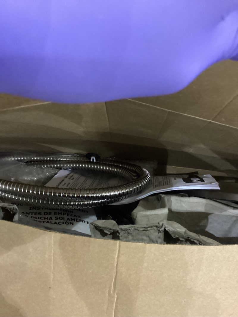 Condition photo showing Good Condition for Moen Engage Multi-Function Handshower and Rainfall Shower Head Trim Combo with Handle, Tub Spout, Metal Hose and Valve, Brushed Nickel, 82304SRN