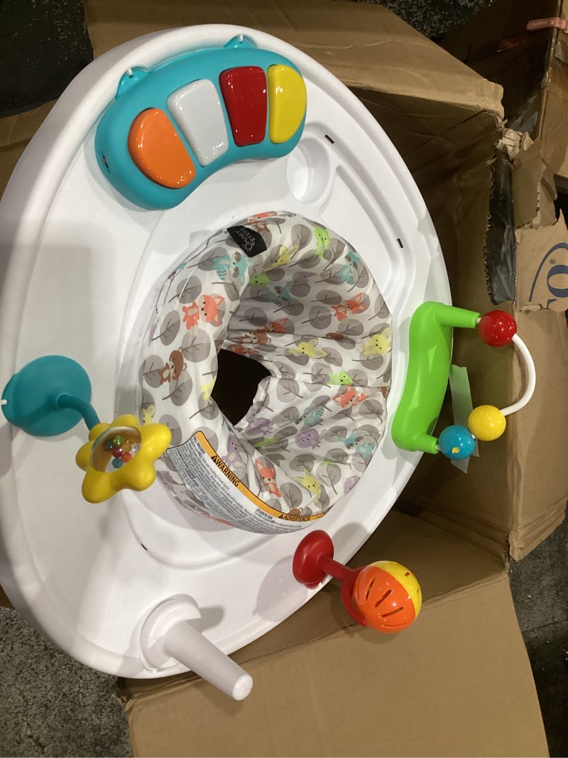 Condition photo showing Good Condition for (missing leg)insmart steps® bounce n’ play 3-in-1 activity center, woodland walkn