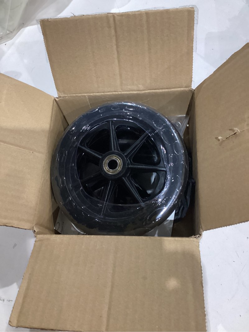 Condition photo showing As Is for 2Pcs 6 Inch Replacement Wheelchair Wheels for Walkers - Environmentally Friendly Rubber Material, Wear-Resistant PU Tires, Anti-Slip, and Durable ABS Wheel Hub (6IN Narrow 2Pcs) 6 Inch Narrow 2 Pieces