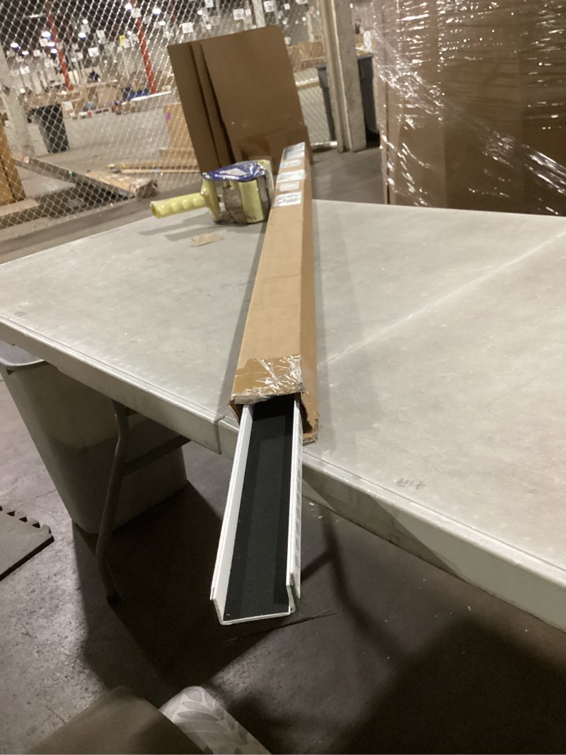 Condition photo showing Good Condition for Blackout PVC Light Blocking Strips for Window Shades and Blinds - Blocks Light Along The Sides of Blackout Blinds,Side Tracks for Cordless Shades, Light Blocking Strips for Bedroom (White, 58",2Pcs) White-2pcs