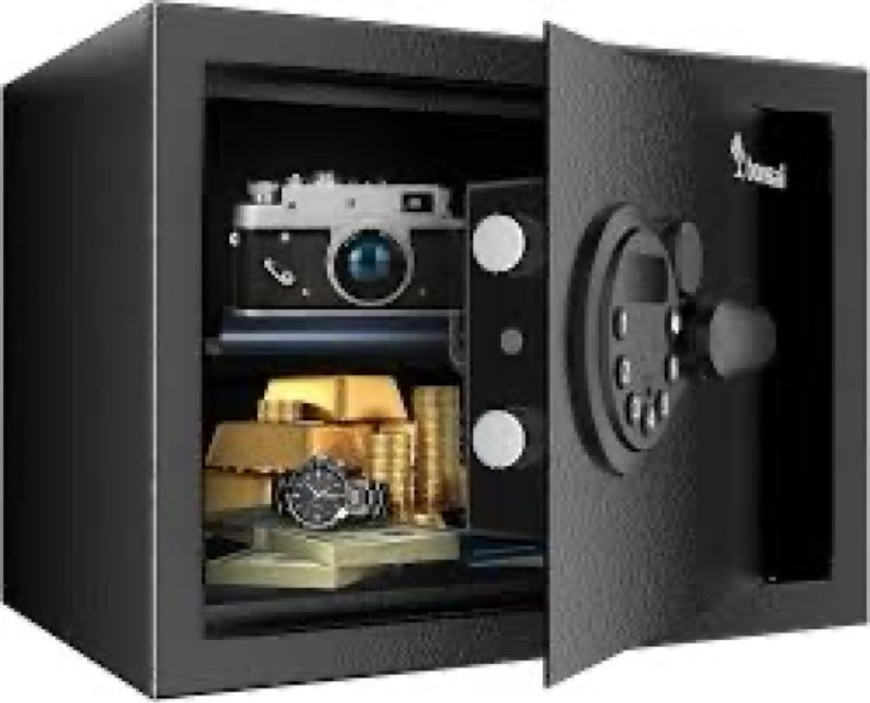 Bonsaii Safe, 0.6 Cubic Safe Box with Electronic Keypad, Removable Shelf, for Valuables Jewelry and 