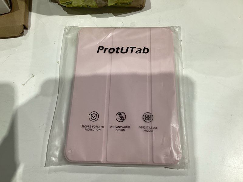 Condition photo showing New/Like New for iPad Air Case, Auto Wake&Sleep Slim Trifold Stand for iPad Air 5th/4th Generation, Lightweight TPU Back Cover, Pink