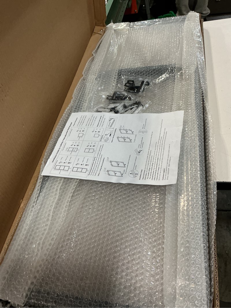 Condition photo showing Good Condition for 3-Tier Square Shelf Bracket, 39-1/4\\\" Height, Wall/Ceiling Mount Storage Shelving, Black Powder-Coated Carbon Steel Carbon Steel, Rust-Resistant, 110 lbs Capacity, 1 Pack 3 Tier Bracket-