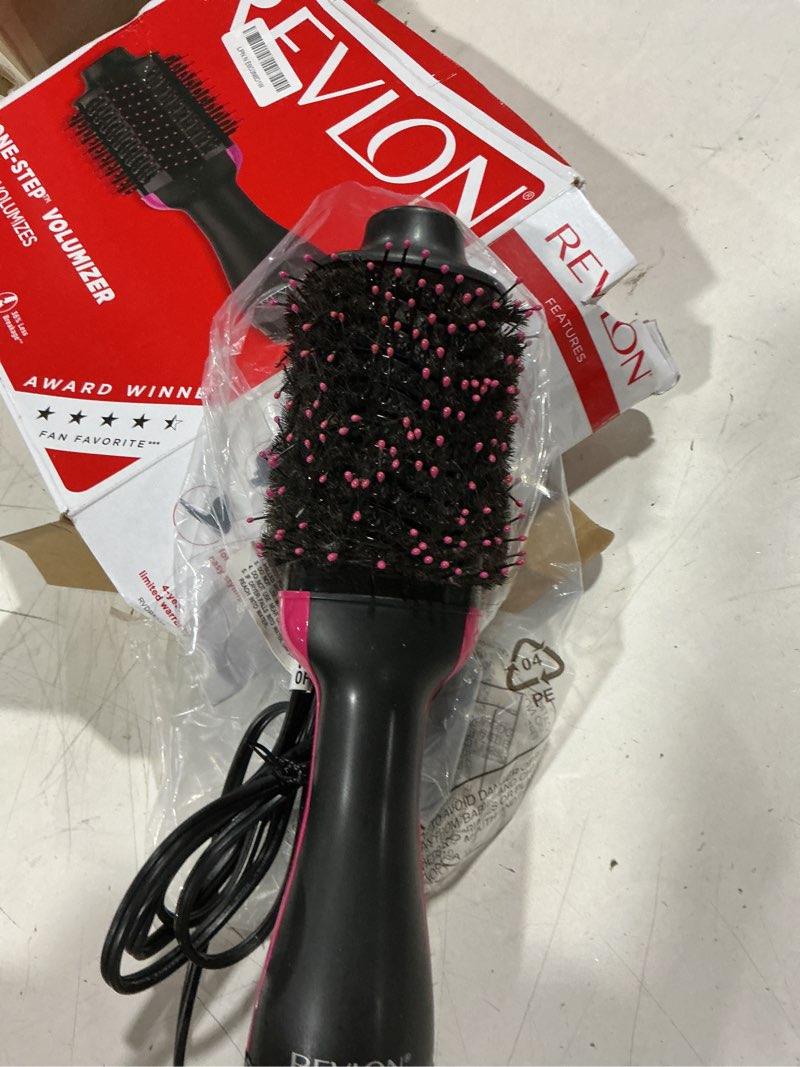 Condition photo showing As Is for revlon one-step volumizer hair dryer and styler – easy salon-style blowouts – less frizz, more shine, and reduced heat damage, for all hair types and lengths (black)