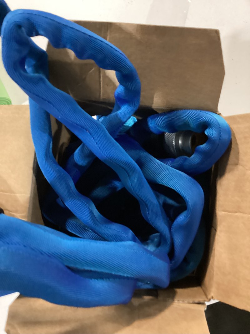 Condition photo showing As Is for project source project source lightweight 1/2-in x 30-ft premium -duty kink free woven blue coiled hose