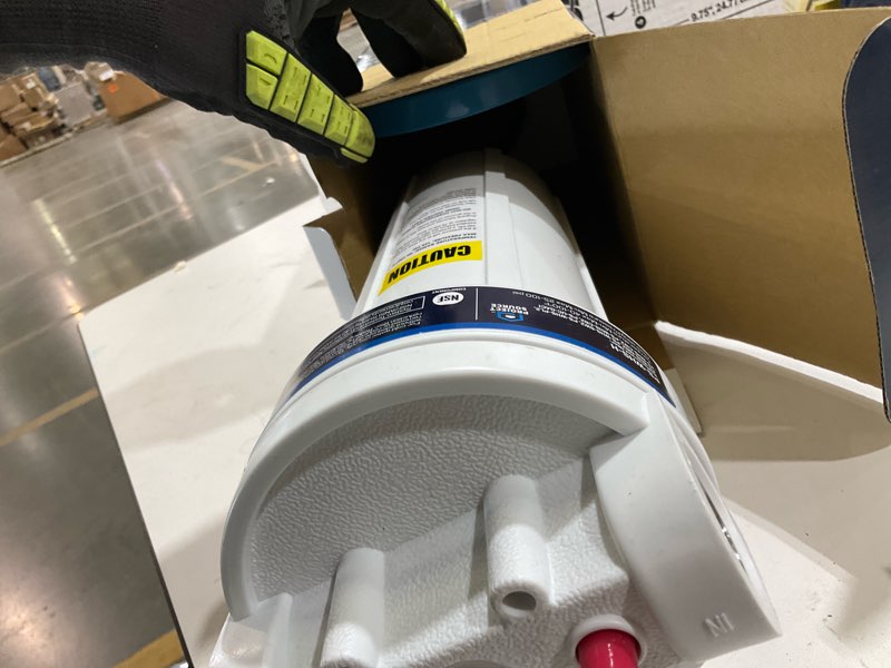 Condition photo showing As Is for whirlpool standard capacity whole house water filtration system single-stage 4-gpm