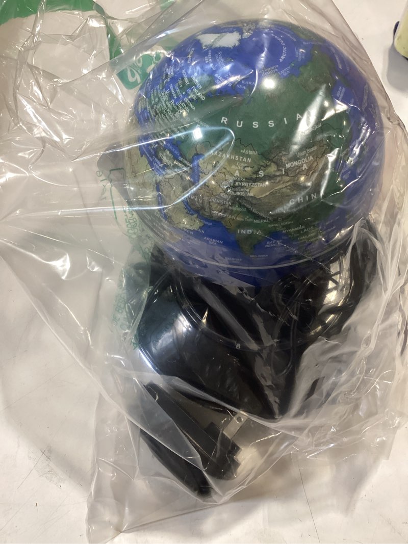 Condition photo showing Good Condition for yegvea magnetic levitation globe, levitating globe lamp world map floating & spinning in the air for educational piece for kids (blue, 6 inch)