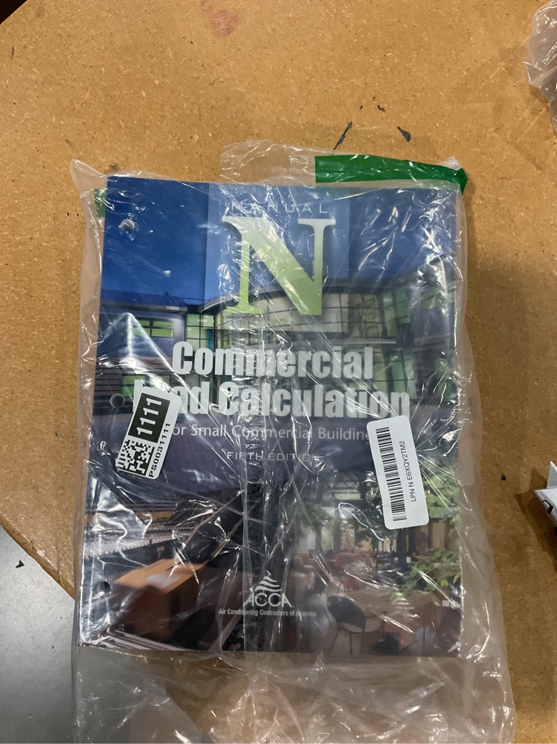 Condition photo showing New/Like New for commercial load calculation for small commercial buildings, manual n®