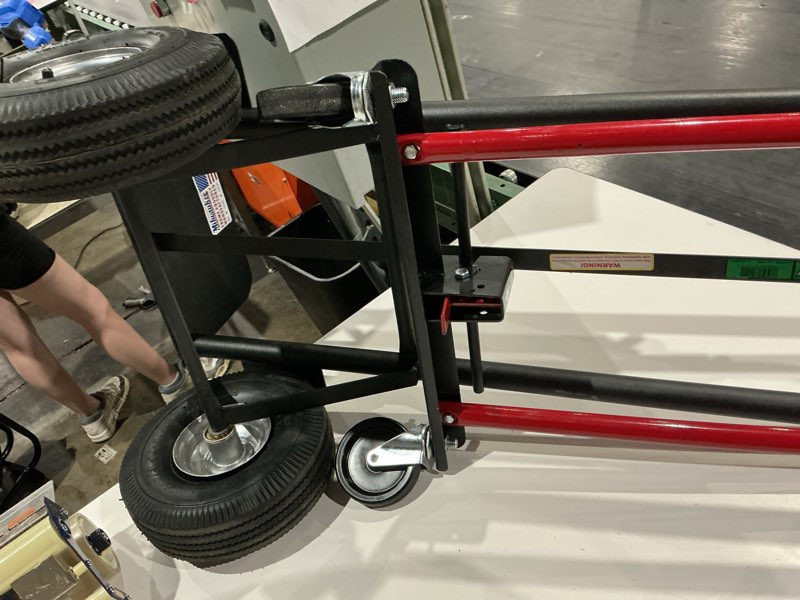 Condition photo showing As Is for milwaukee 800-lb capacity 4-wheel multiple colors/finishes steel convertible hand truck