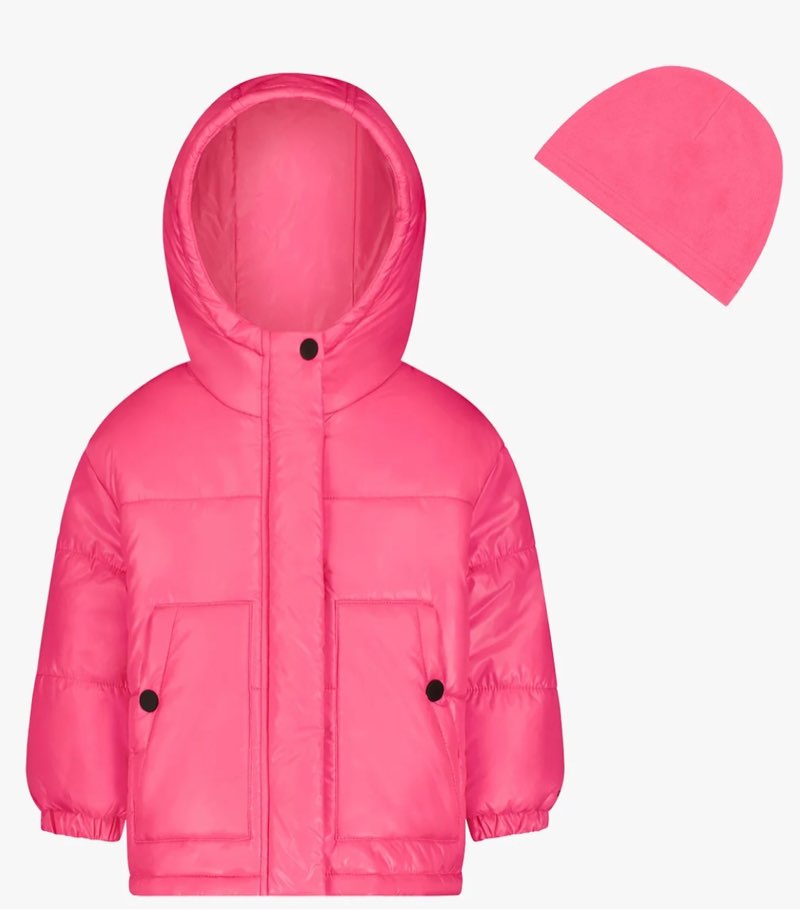 BIG GIRLS ZIP-FRONT HEAVY WEIGHT PUFFER,size /S/7/8
