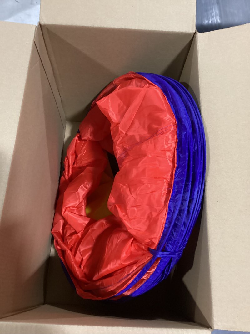 Condition photo showing Good Condition for pigpigpen pop up play tunnel tent for toddlers babies or dogs, indoor & outdoor toys for kids backyard playset. (red,yellow,blue) red,yellow,blue play tent