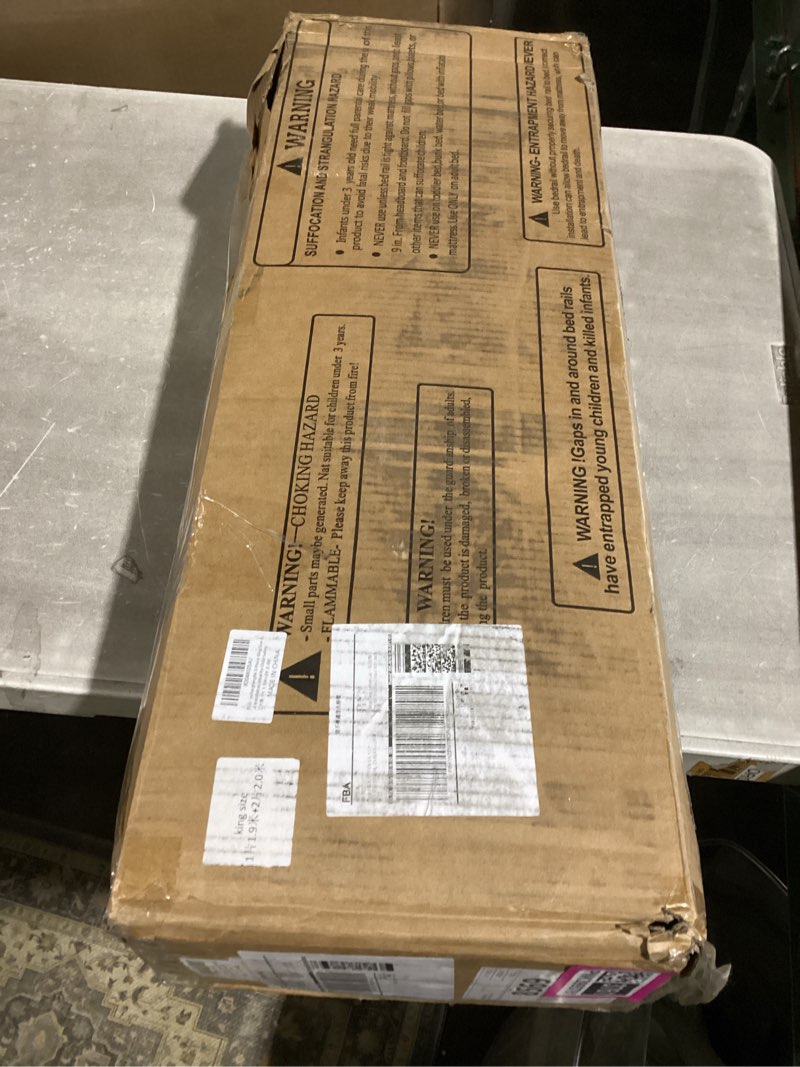Condition photo showing New/Like New for 3-Piece King Size Bed Rail for Toddlers - Adjustable Baby Bed Rail Guard, Kids Safety Bed Rail for King Size Bed (78.7"x78.7"x74.8"-Grey) Grey 3-Piece King Size (78.7" x 78.7" x 74.8")