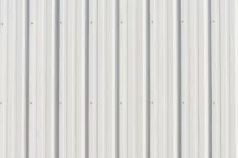 White metal siding