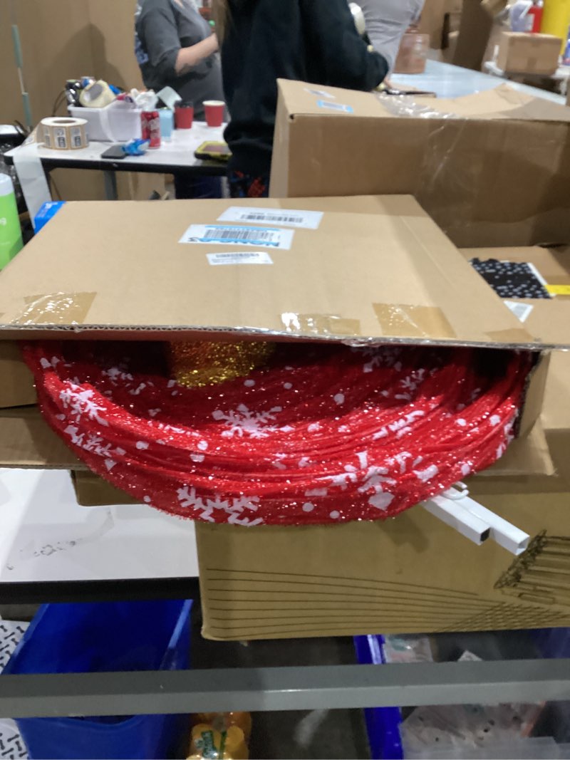 Condition photo showing Good Condition for Rossesay 2.5 ft Lighted Pop up Outdoor Christmas Ornaments Stackable Giant 3D Pre Lit Christmas Balls Light up Collapsible Balls with 80 LED Lights for Holiday Yard Lawn Garden