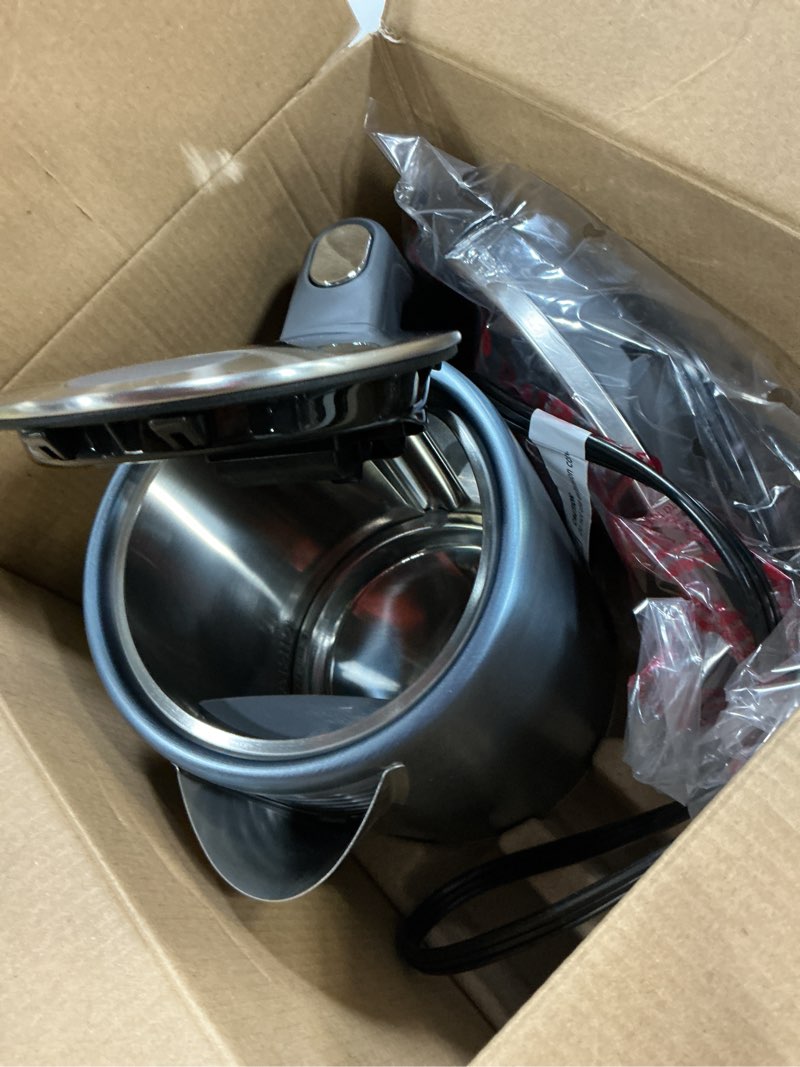 Condition photo showing Good Condition for ninja precision temperature electric kettle with 7 presets and rapid boil, 7-cup capacity, blue stainless