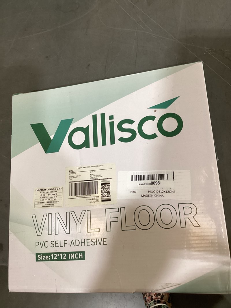 Condition photo showing New/Like New for 30-pack peel and stick vinyl floor tiles, 12"x12" self-adhesive waterproof peel and stick flooring planks diy for bathroom, kitchen, living room, cover 30 sq. ft light gray 12"x12" light gray 30