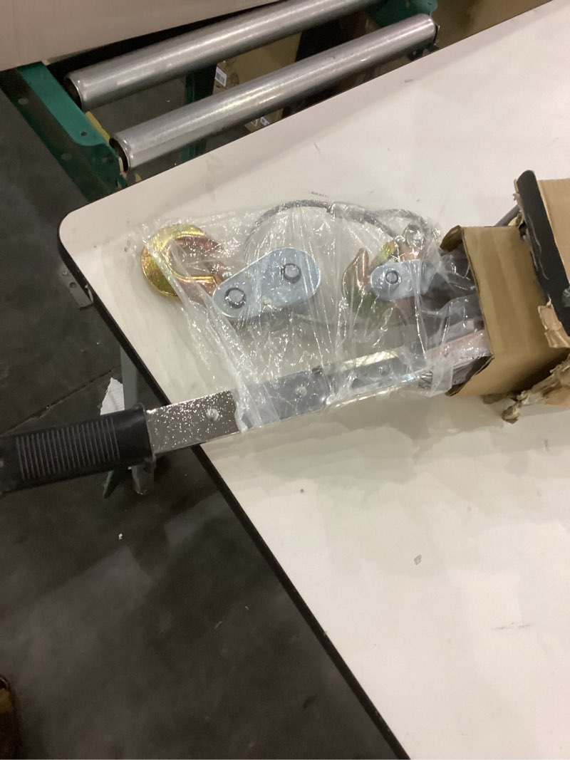 Condition photo showing New/Like New for NEIKO 02256A Come Along Winch, 5-Ton (10,000 Lbs) Pulling Capacity, 10Ft, 3 Hook, Heavy Duty Power Cable Come Along Tool with Dual Gears, Hand Winch Cable, Automotive Hoist Winch Puller, Recovery Gear Come Along Winch 5 Ton