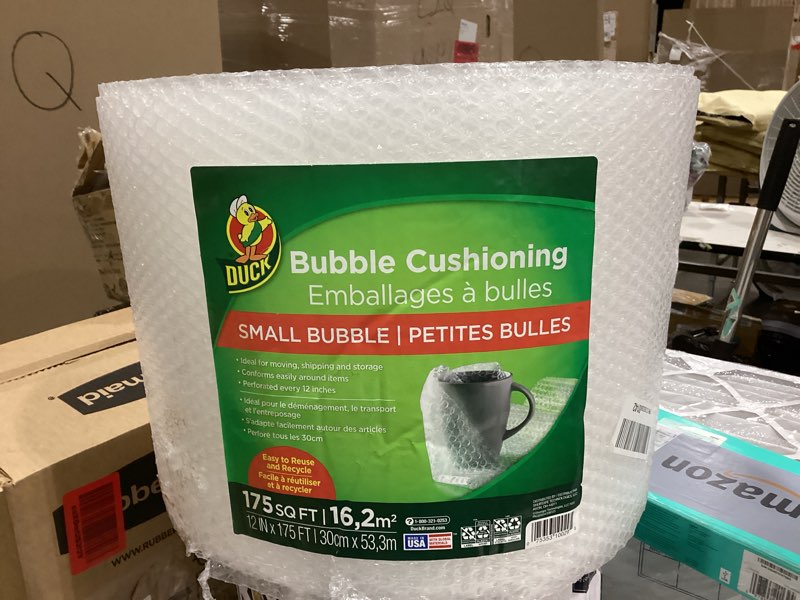 Condition photo showing Good Condition for duck brand small bubble cushioning wrap for moving & shipping - 175 ft bubble packing wrap for extra protection packaging boxes & mailers - clear bubble roll moving supplies, perforated every 12 in 175 feet