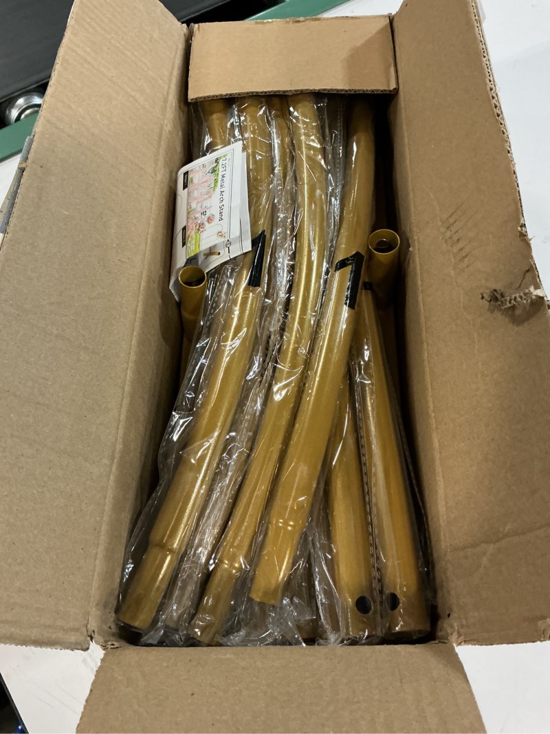 Condition photo showing Good Condition for 7.2FT Metal Arch Backdrop Stand Gold Arched Backdrop Frame for Wedding Party Ceremony Birthday Bridal Baby Shower Garden Floral Balloon Arch Decoration