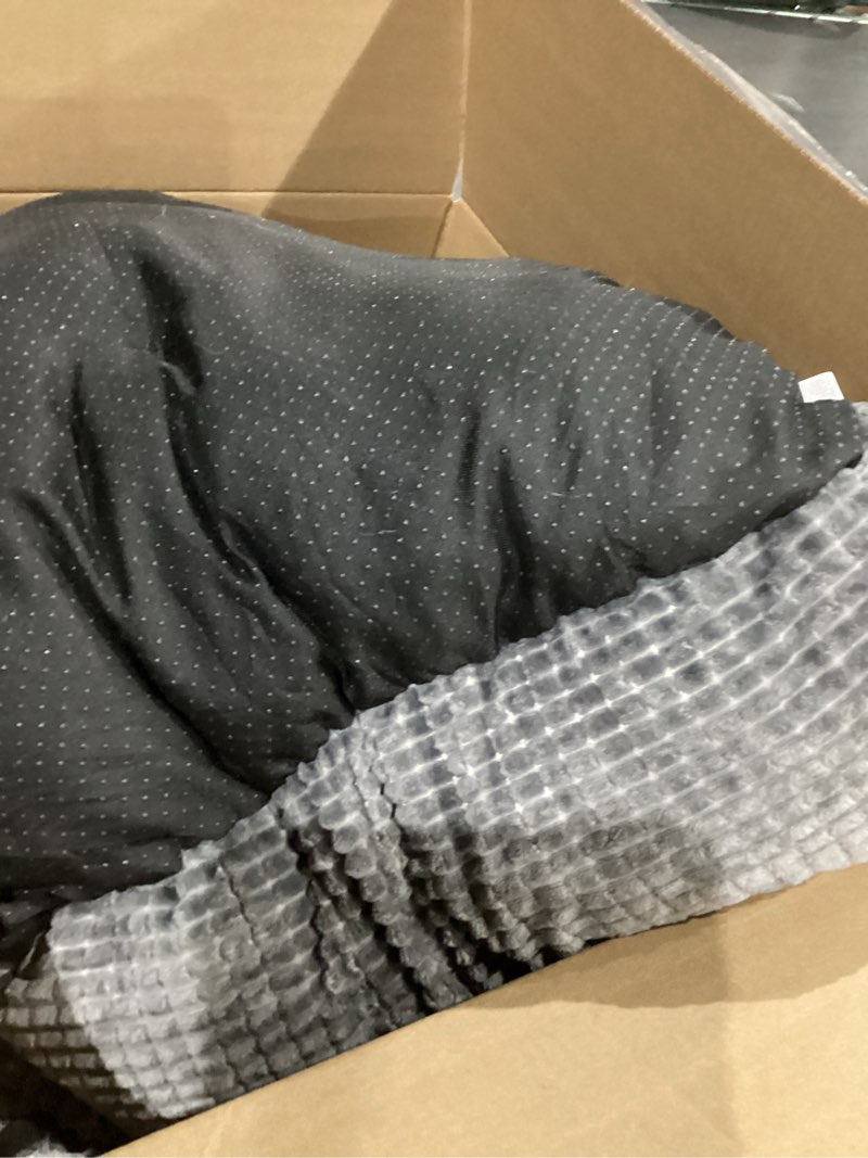 Condition photo showing As Is for (similar to )invenho small dog bed for small dogs, cat beds for indoor cats washable, orthopedic dog bed, warming soft calming sleeping puppy bed durable pet bed with anti-slip bottom s(20\"x19\"x6\") s (20\"x19\"x6\") grey