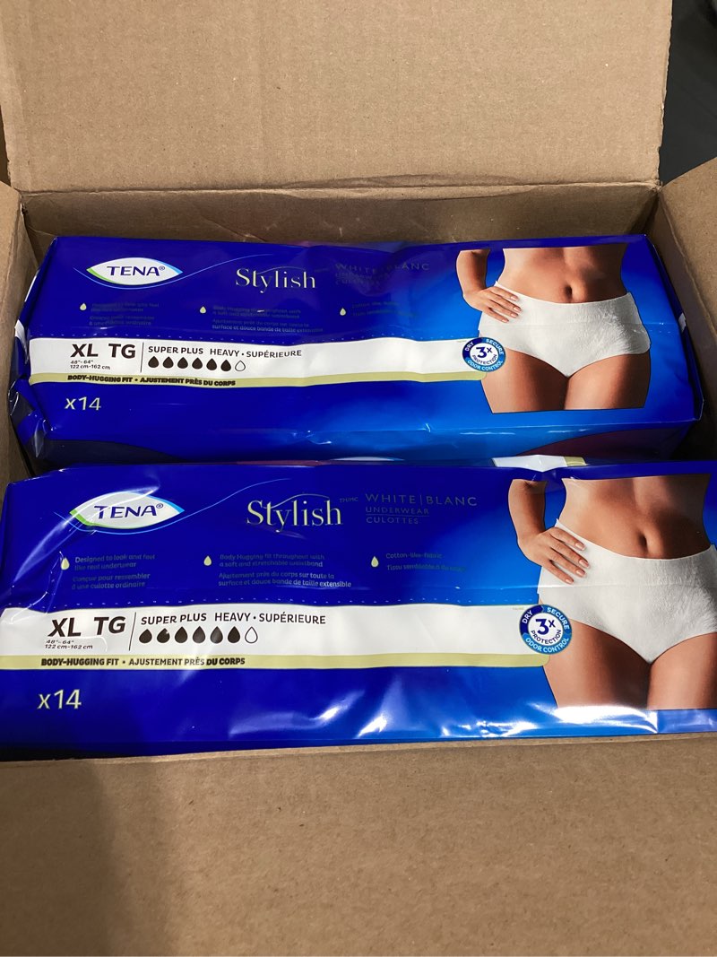 Condition photo showing New/Like New for disposable heavy absorbency incontinence underwear, xl, 56 per case x-large 56