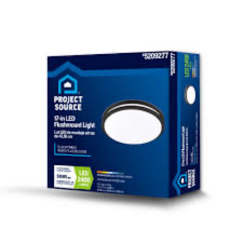 PROJECT SOURCE 17-in LED Flushmount Light