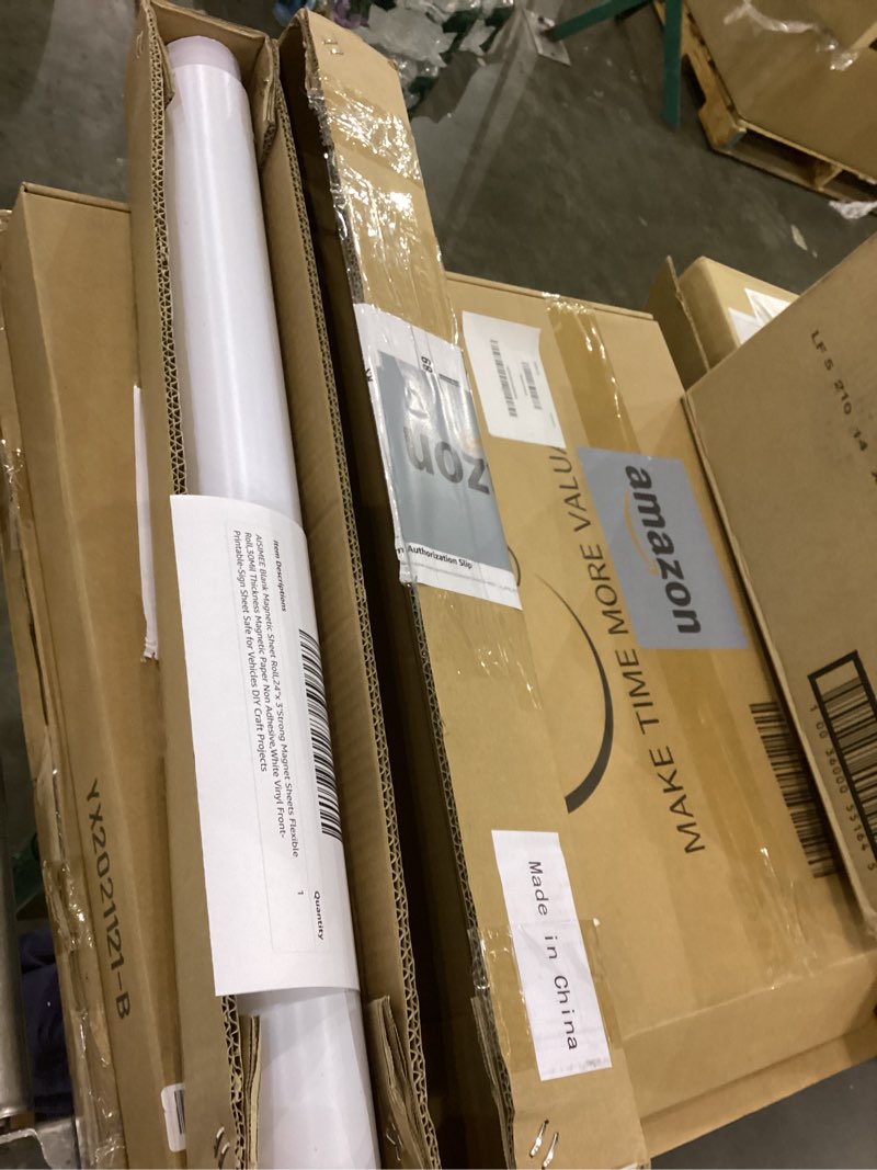 Condition photo showing As Is for Blank Magnetic Sheet Roll,24”x 3’Strong Magnet Sheets Flexible Roll,30Mil Thickness Magnetic Paper Non Adhesive,White Vinyl Front-Printable-Sign Sheet Safe for Vehicles DIY Craft Projects 24 Inch x 3 Feet, 30 Mil