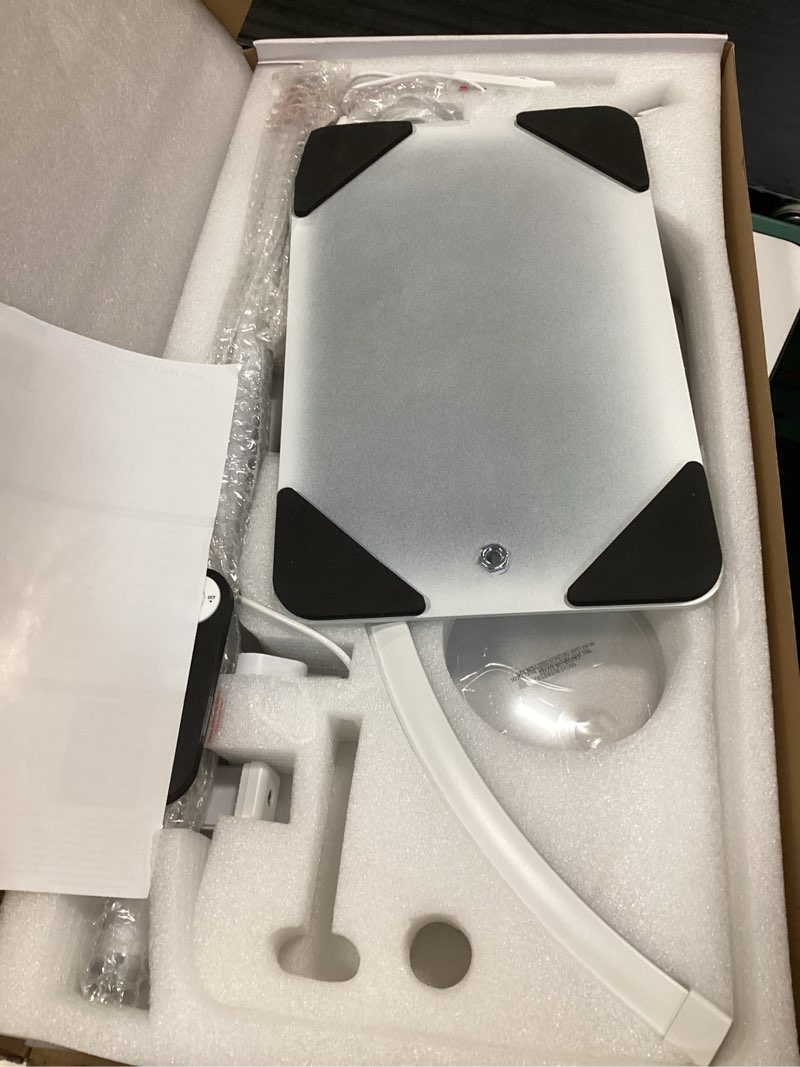 Condition photo showing Good Condition for Half Moon Lash Light - Adjustable LED Floor Lash Lamp with 4X Magnifier & Phone Holder for Eyelash Extensions,Nail Art,Tattoo,Skincare,Salon SPA-Dimmable Brightness,Rotating Head, White