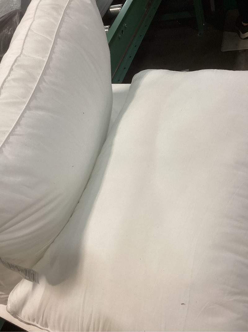 Condition photo showing As Is for utopia bedding bed pillows for sleeping king size (white), set of 2, soft & fluffy pillow with down alternative filling, cooling, hotel quality, gusseted pillow for back, stomach or side sleepers white king (pack of 2)