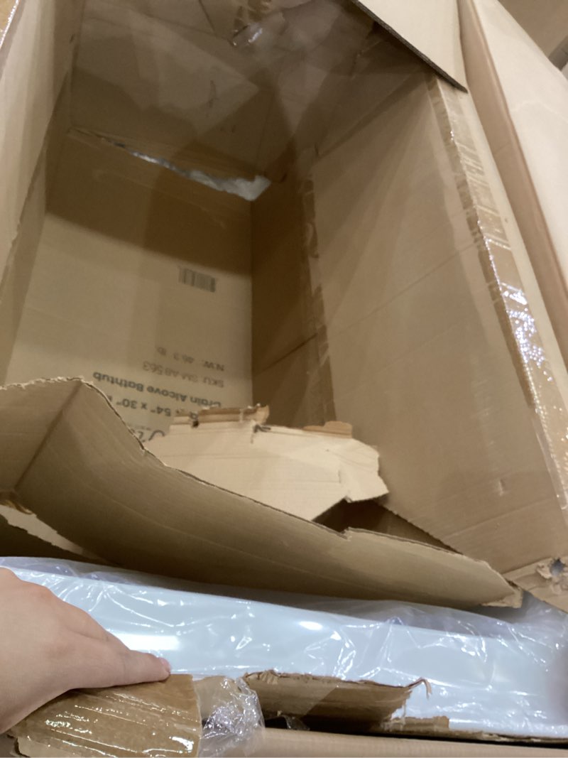 Swiss Madison Voltaire 54 x 30 Right Drain Soaking Alcove Bathtub in Glossy Black Right-Hand Drain 54 in x 30 in white 