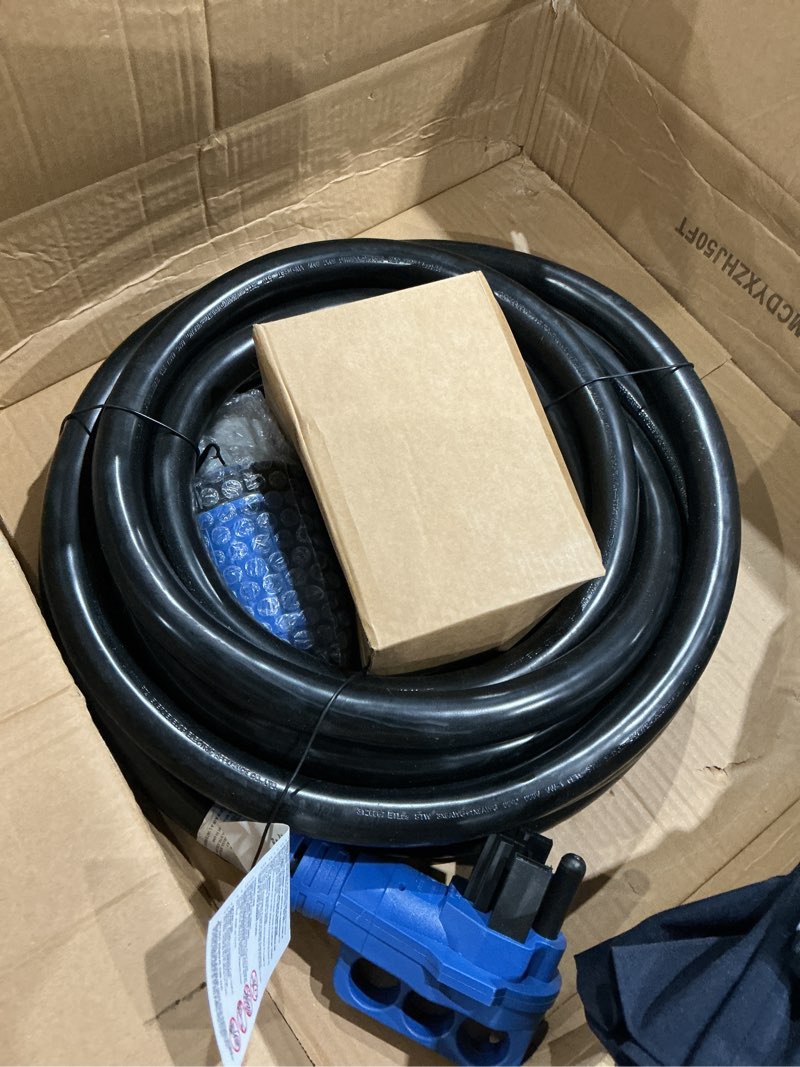 Condition photo showing Good Condition for for 15 feet 50 amp rv power extension cord 14-50p/14-50r with led indicator