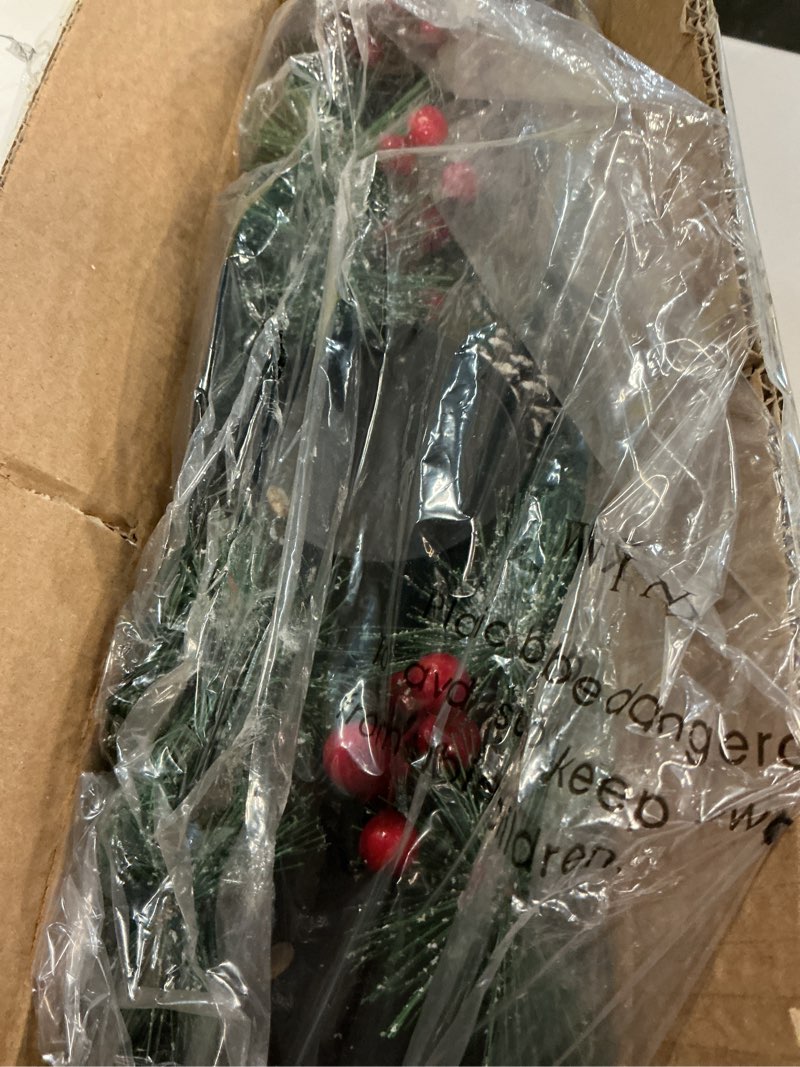 Condition photo showing New/Like New for DearHouse Christmas Candle Holder Centerpiece, Pine Cones and Red Berry Table Centerpiece with 3 Candle Holders Table Accent Centerpiece for Festival Home Decoration 20" x 10" x 6"(L x W x H)