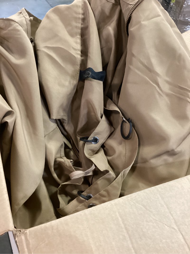 Condition photo showing New/Like New for Gazebo Privacy Curtain 10'x10', Replacement Curtains with Mosquito Net Windows, 4-Panels Side Wall, Zippers, Waterproof Outdoor Curtains for Patio, Canopy, Garden and Backyard, Khaki (Curtain Only) Khaki 10x10ft